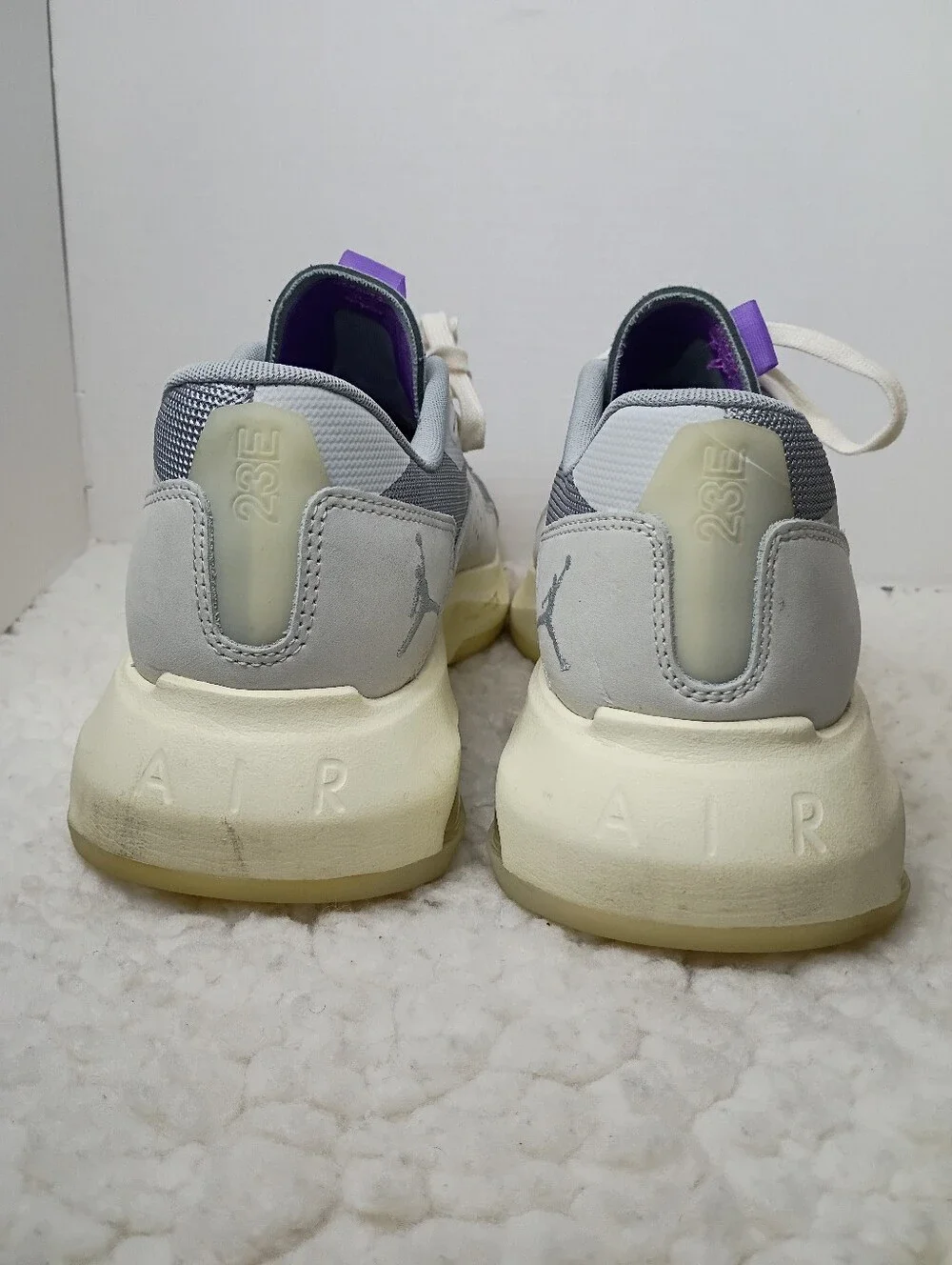 Jordan Air 200E Grey Coconut Milk Purple Men's Size 14 DC9836-110.Pre-owned and